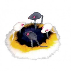 Base de peluche con 4 ratones y muelle "Quartet"
