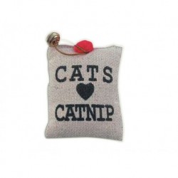 Bolsa atrayente de catnip con cascabel