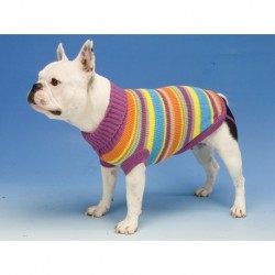 Jersey de lana con  bordado "Rainbow" 15 cm.