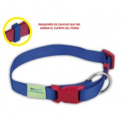 Collar de nylon Euro azul de 30 mm.
