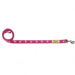 Tirador de nylon suave "Pawn" fucsia con huella reflectante de 25 mm.