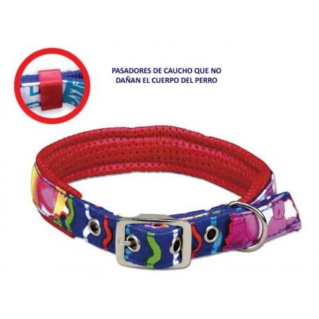 Collar de nylon transfer "Waves" 25 mm.