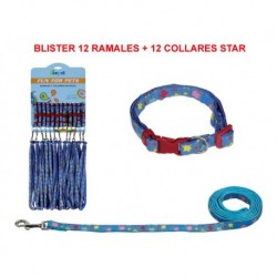 Blister de 12 ramales + 12 collares de nylon mini 10 mm. "Star"