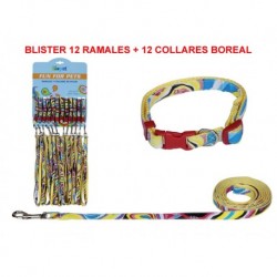 Blister 12 ramales + 12 collares de nylon mini en 10 mm. serie "Boreal"