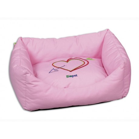 Cama blanda de fibra rectangular grande "Rosa"