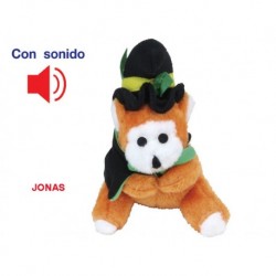 Mono de peluche multicolor con sonido "Jonás".