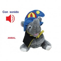 Elefante de peluche multicolor con sonido "Anibal".