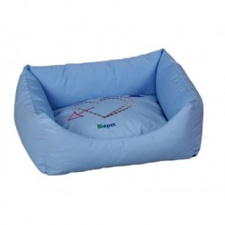 Cama blanda de fibra rectangular grande "Azul"