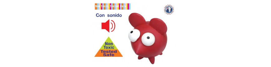 Juguetes caucho con sonido